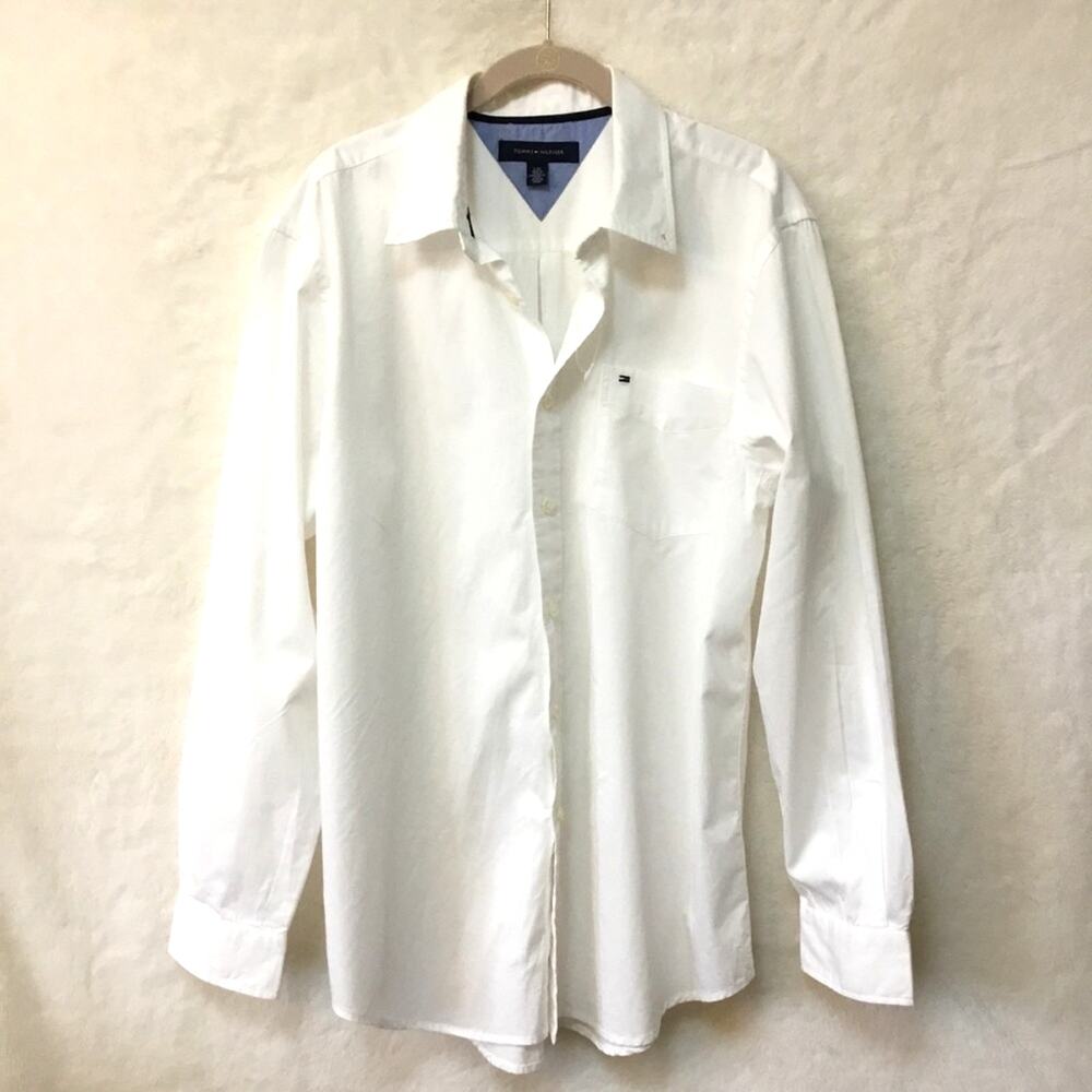 Tommy Hilfiger White  Long Sleeve Button Shirt